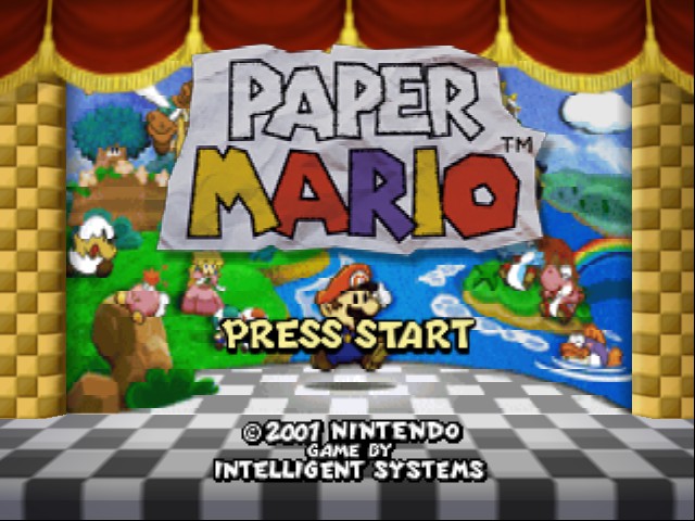 Paper Mario Title Screen